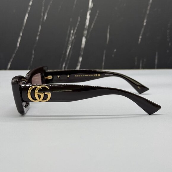 NEW GG1827S 004 GUCCI SHINY BROWN/VIOLET WOMEN GUCCI SUNGLASSES - Picture 8 of 13